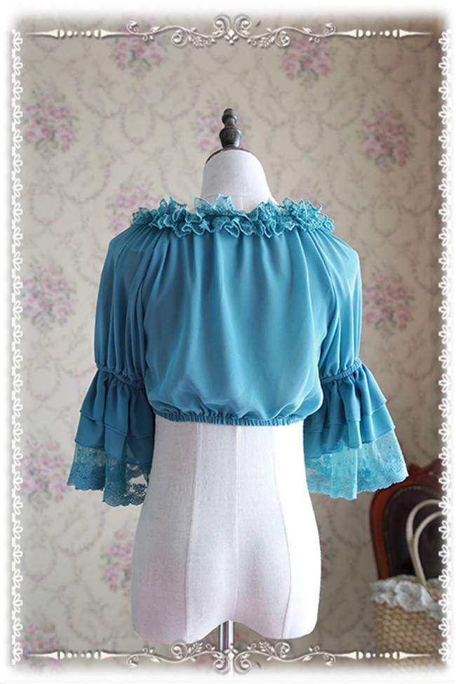 Infanta Hime Sleeves Chiffon Lolita Short Version Blouse