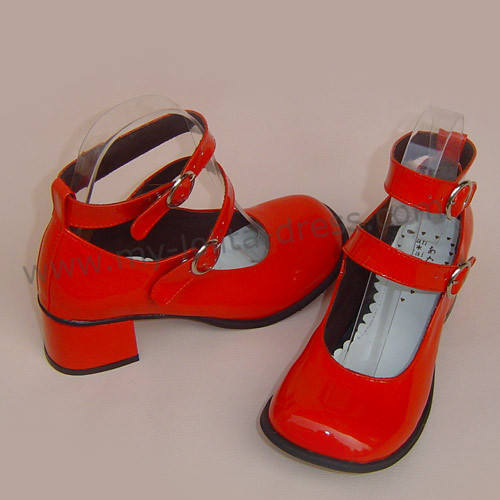 High Platform Black Double Straps Lolita Shoes