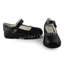 Black Sweet Lolita Flats Shoes