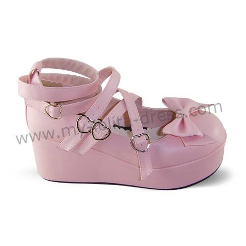 Black High Platform Lolita Shoes