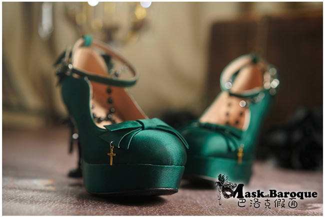 Mask of Baroque ~ Cross Candlestick Lolita Heels Shoes -11 Colors Pre-order Closed
