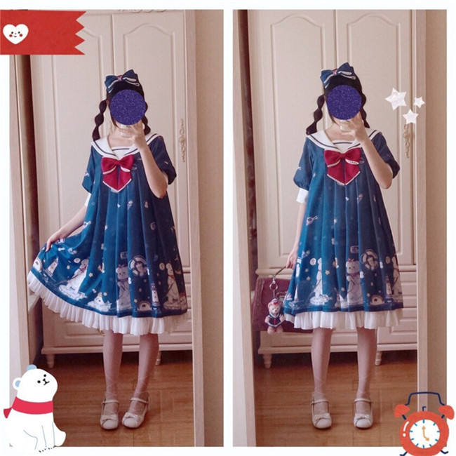 LeMiroir~Polar Bear ~Printed Lolita OP-Pre order Closed