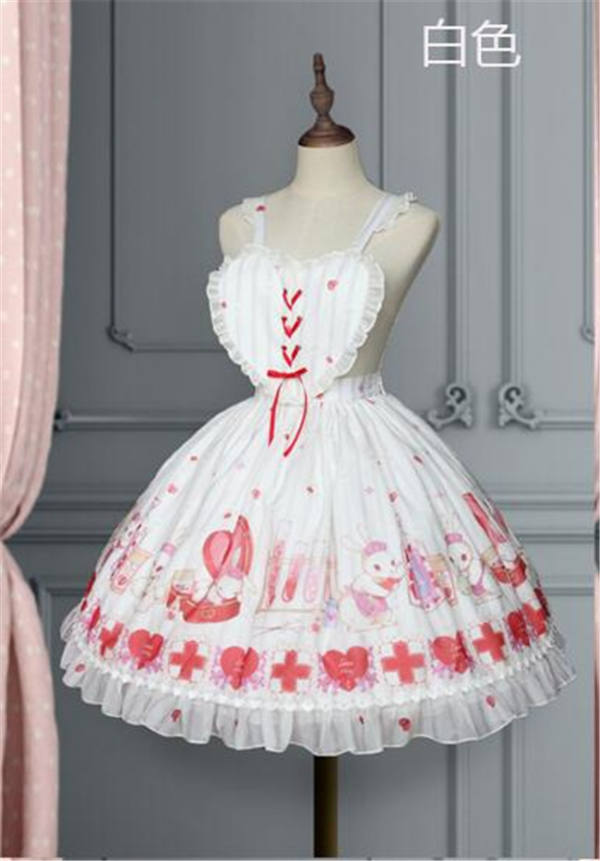 Rabbit Nurse~ Sweet Lolita Salopette/Skirt -Pre-order Closed