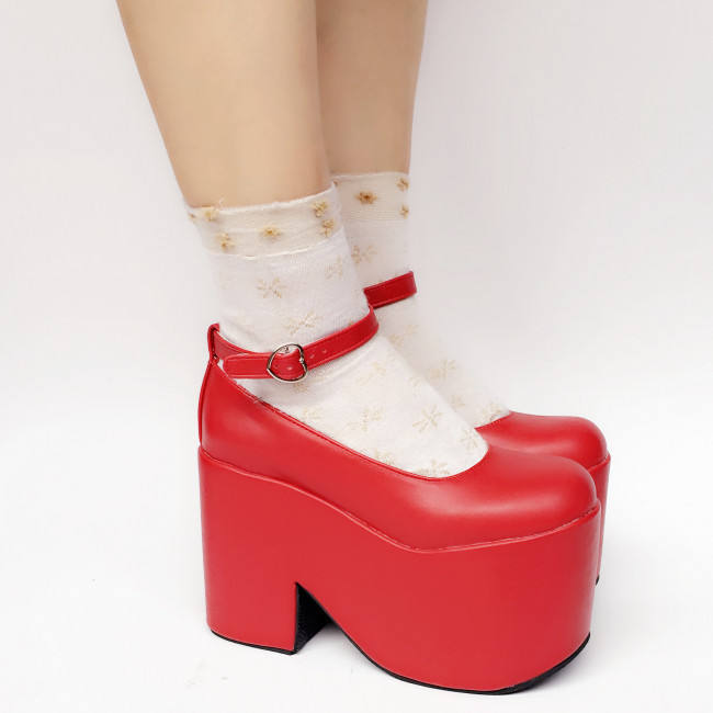 Lady's Sweet Cream White Lolita High Platform