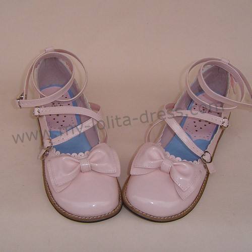 Classic Tea Party Shoes Purple Bow Lolita
