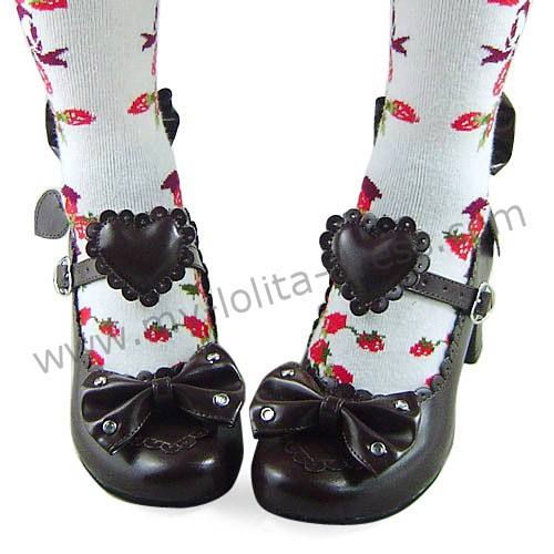 Bows Hearts Girls Lolita Shoes