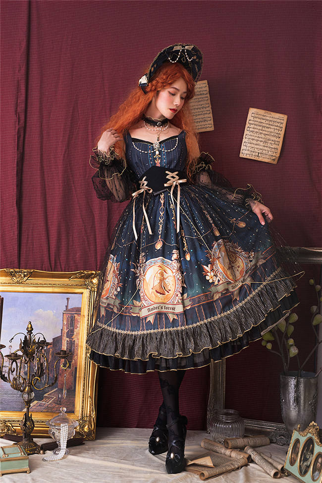 SIKA Lolita ~Glaeser Forest Lolita JSK/OP-White OP M in Stock