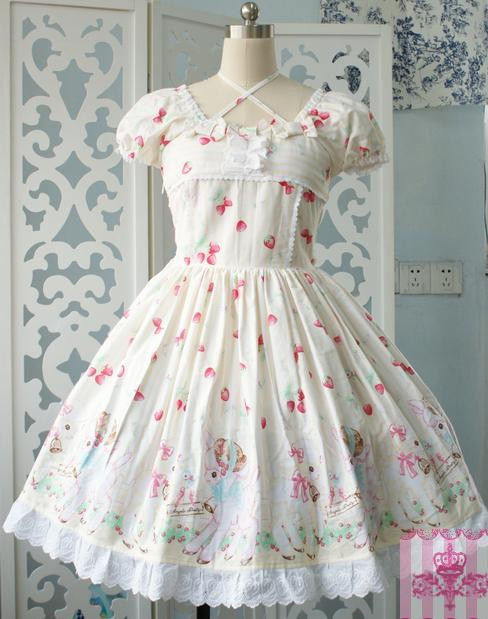 Dream of Lolita Sheep Garden OP Dress $68.99--One Piece Dress - Dresses &  JSKs