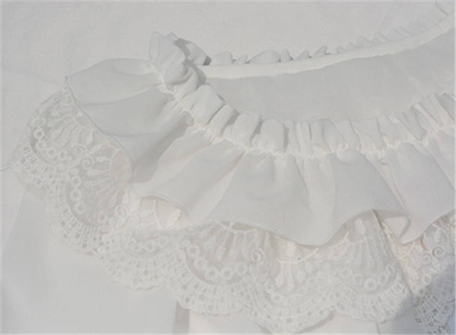 Sweet Lolita Flare Sleeves Blouse Black L - In Stock