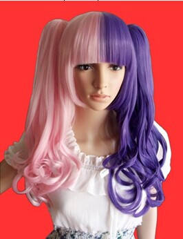 Light Pink Ash Purple Curls Lolita Wig with Ponytails-Special Price
