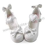Bows Hearts Girls Lolita Shoes