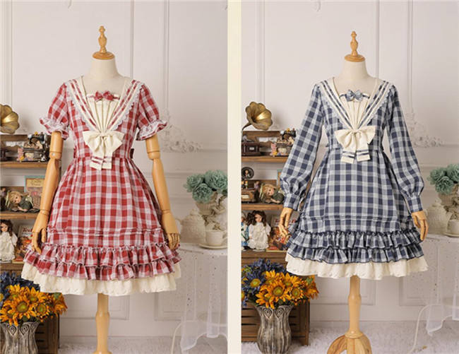 Strawbery Witch ~Sailor Style Gingham Lolita OP