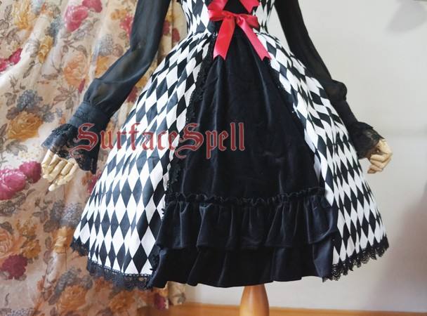 Surface Spell Illusion Realizer Gingham Jumper Lolita Dress