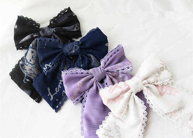 Lemon Honey ~Bear Constellation~ Fly Sleeves Printed Lolita JSK Black M In Stock