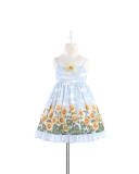 Sunflower~ Sweet Lolita Printed JSK for the Kids -OUT