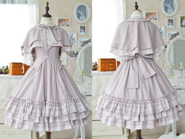 Doris Night ~College Style Lolita Vest JSK / Cape - Ready made
