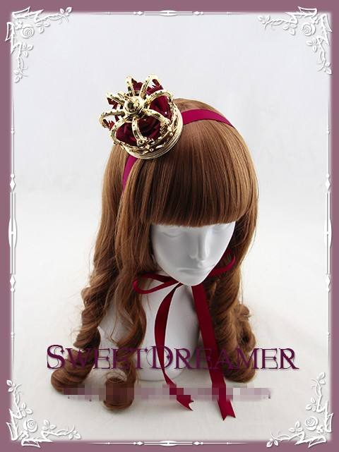 Sweet Dreamer Gold/Silver Rose Little Crown Lolita Headdress