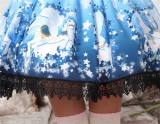 Elegant Stars & Pegasus Printed Lolita Pleated Skirt off