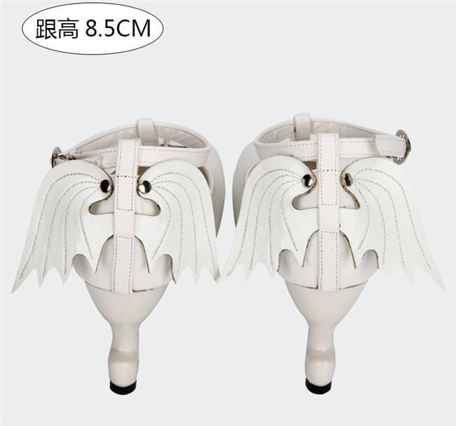Angelic Imprint- Elegant T-shaped Straps Lolita Heels Shoes with Angel Wings