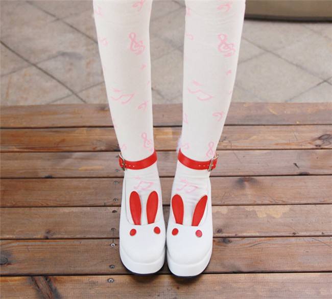 Angelic Imprint- Sweet High Platform Bunny Ears Lolita Shoes