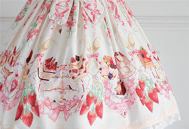 Strawberry Feast- Sweet Lolita OP Dress
