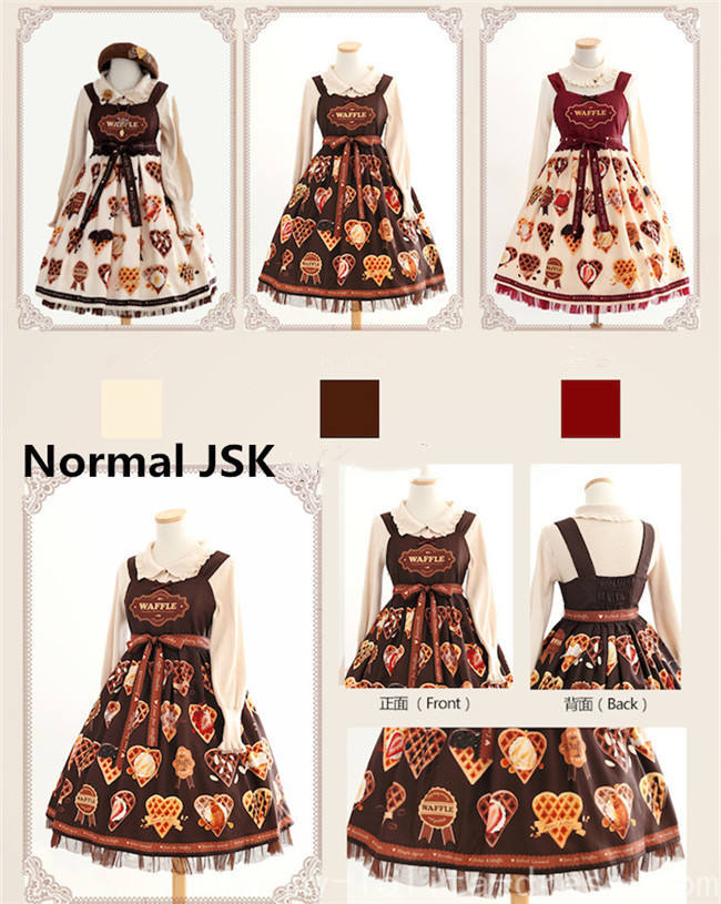Love for Waffles ~ Sweet Lolita Jumper -2 Versions Ready Made
