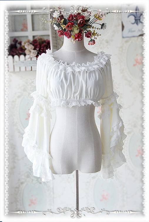 Infanta Detachable Set-in Hime Sleeves Chiffon Lolita Blouse