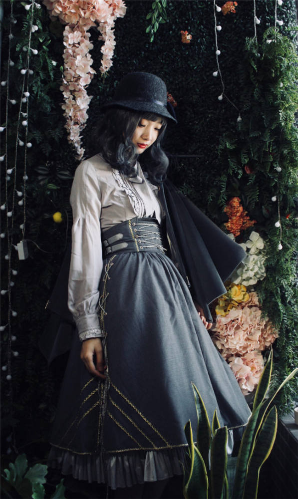 MISS 1860~ Vintage Lolita Cape+Skirt+Corset+Blouse -out