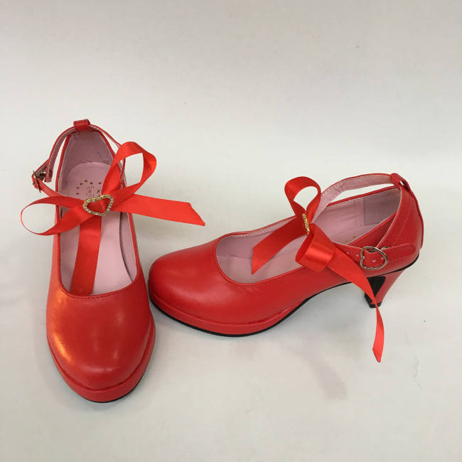 High Heel Sweet Pink Bow Lolita Shoes