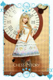 Chess Story Alice's Mad Tea Party Sweet Lolita OP Dress + Apron Set