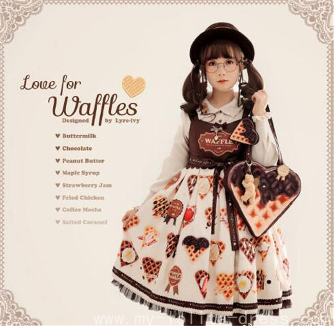 Love for Waffles ~ Sweet Lolita Jumper -2 Versions Ready Made