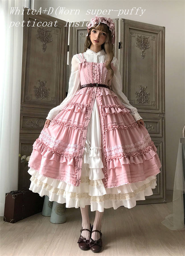 Little Dipper Camellia~ Sweet Lolita Underskirt Petticoat -Flexible Length -Ready Made