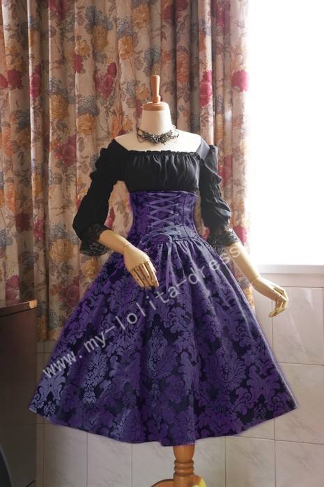 Surface Spell  Lady in Darkness  Obscure Fishbone High Waist Skirt