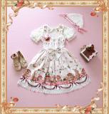 Infanta ***The Picnic Rabbit*** Dailywear Version  Lolita Printed Jumper Dress - out