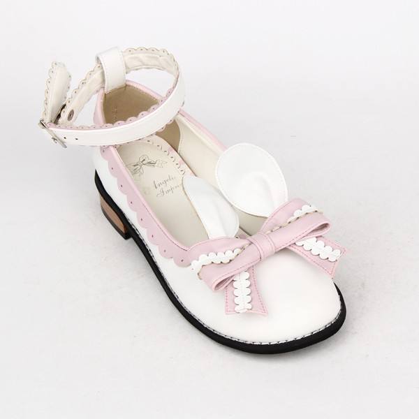 Angelic Imprint- Sweet Bow Bunny Ears Lolita Flat Shoes
