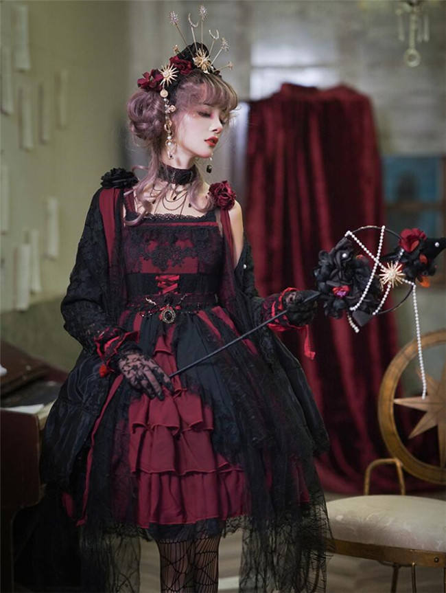 Nine Odes ~She Sings In The Mountain~ Gothic Lolita JSK -Ready Made