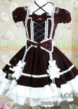 (Replica) Dream of Lolita Childhood Memory Bunny Dress Wine L&XXL - Free Shipping