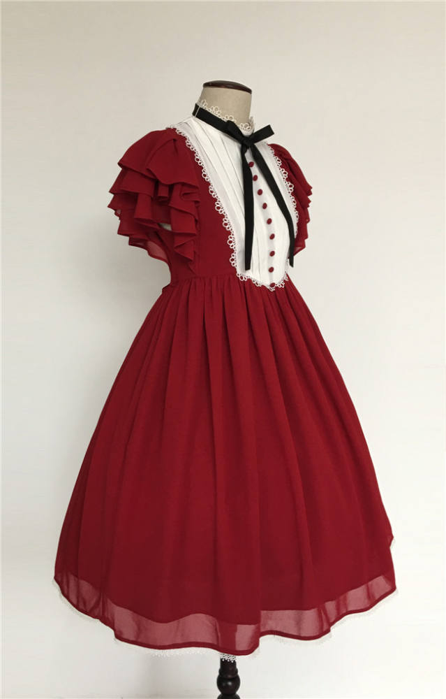 Memory of Floria~ Vintage Lolita OP Short/Long Version-Ready Made