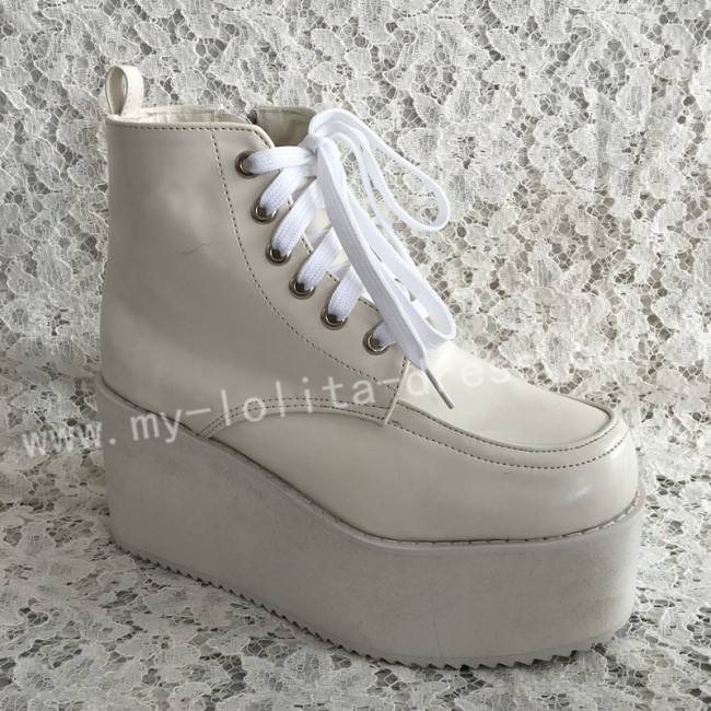 Sweet Matte White Lolita High Platform