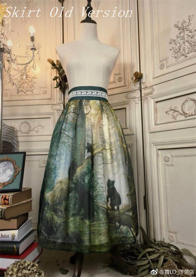 Pine Trees Forest Morning Vintage Lolita Dress-Ready Made