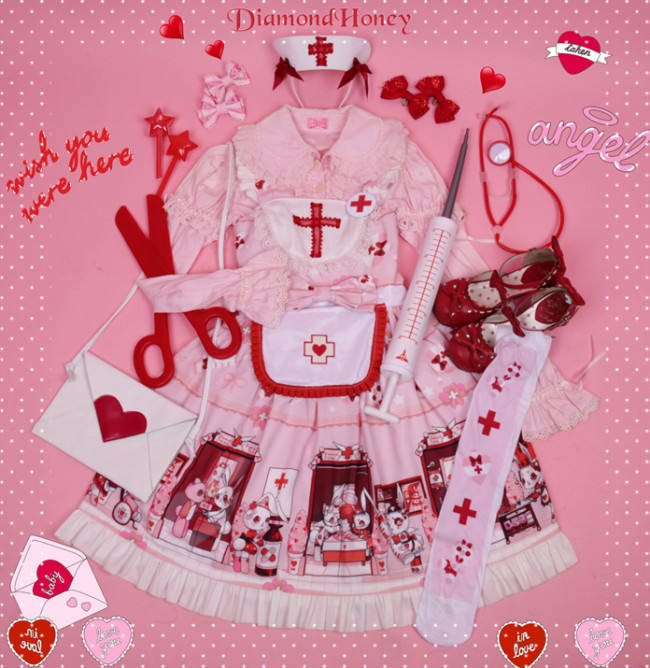 Doll Hospital~ Lolita Printed JSK Dress -out