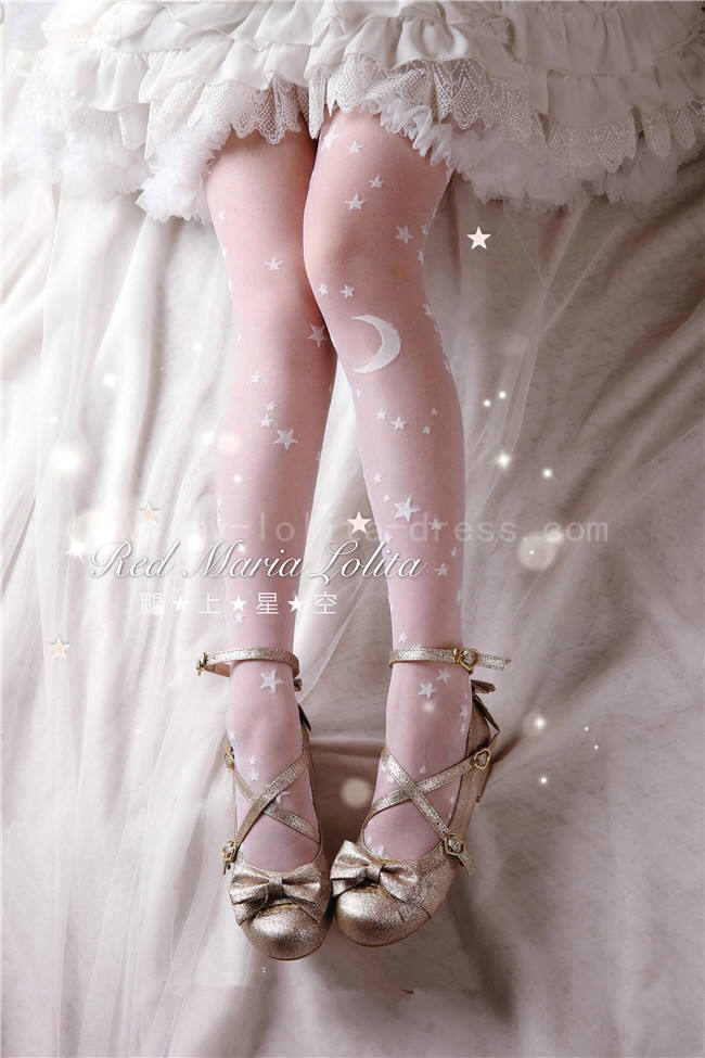 Red Maria~ Organdy Silk Stockings Lolita Tights