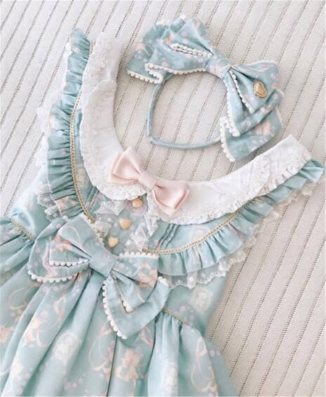 Doll and Bear Dance Series~Sweet Lolita Jumper/Skirt -Ready Made