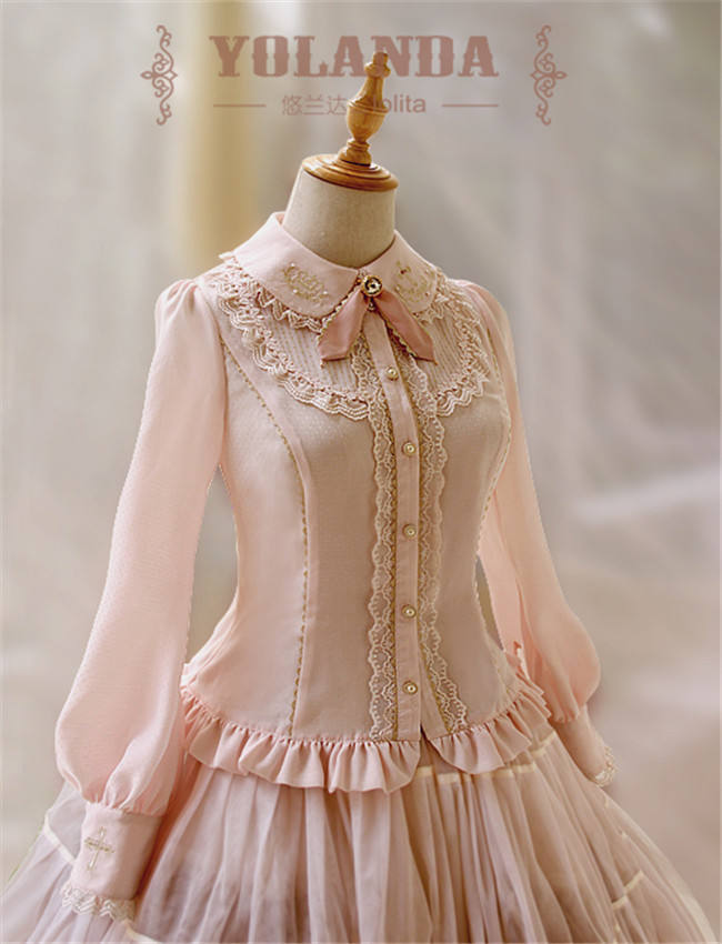 Yolanda -Benny's Herbology- College Style Lolita Embroidery Blouse