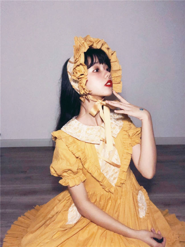 Peach Heart~ Sweet Lolita Short Sleeves OP -Pre-order Closed