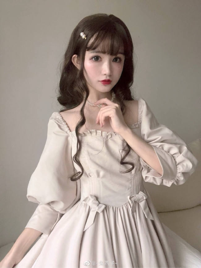Gem Manor ~Elegant Vintage Lolita OP -Apricot L Size In Stock