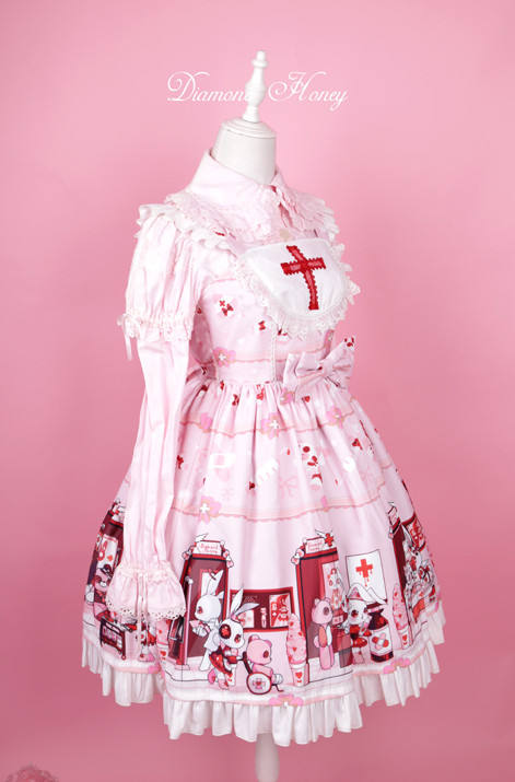 Doll Hospital~ Lolita Printed JSK Dress -out