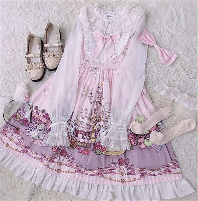 Afternoon Tea Rabbit Sweet Slight High Waist Jumper
