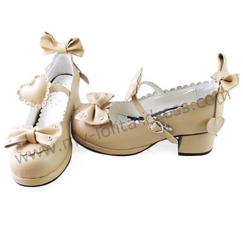Bows Hearts Girls Lolita Shoes