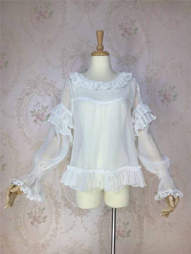 Sweet Transparent Chiffon Inner Blouse